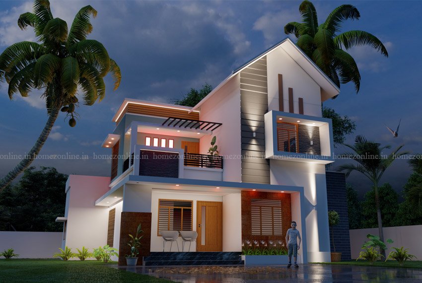 4 BHK double floor home design