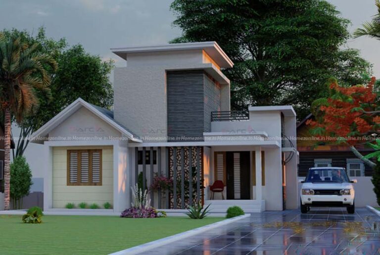 Beauteous-single-floor-home-design