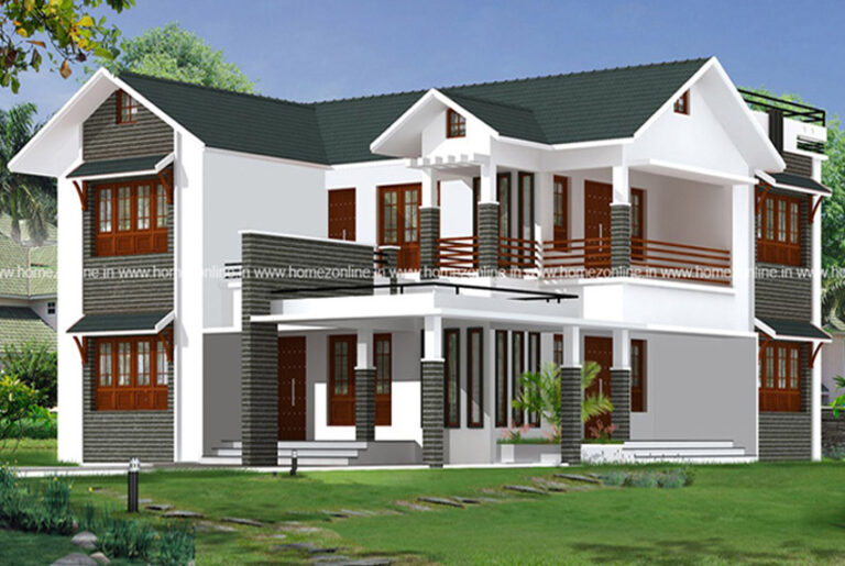 Colonial contemporary home design on 3150 square feet