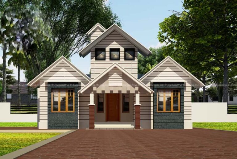 Colonial-style-small-home-design-with-dormer