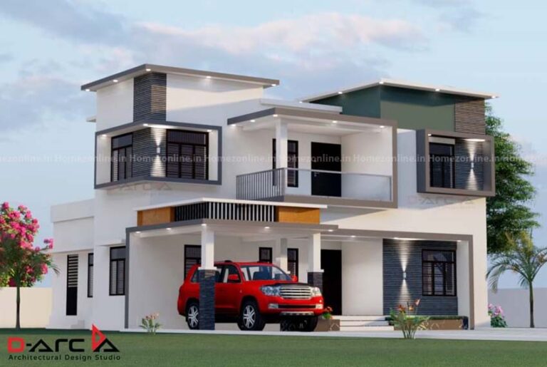 Comely 2000 sq ft duplex home design