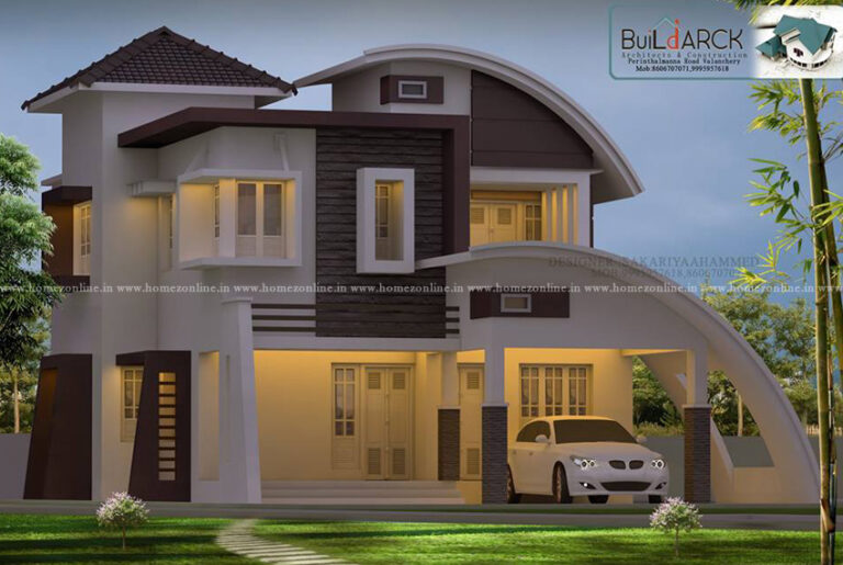 Curved-roof-home-on-beautiful-architecture