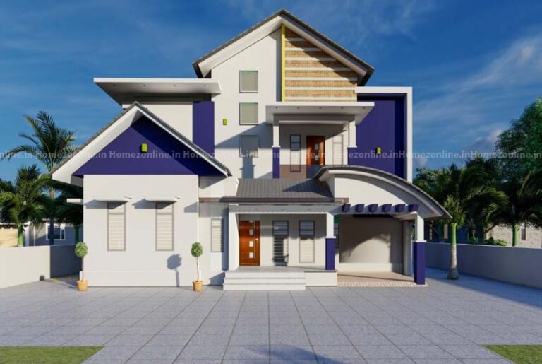 Duplex-home-with-different-style-roofing