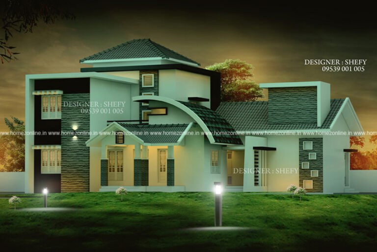 Duplex house front elevation