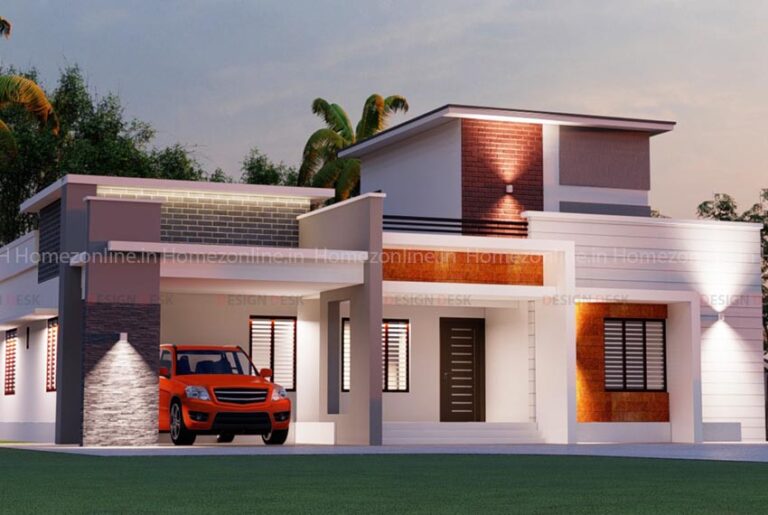 Elegant 2 bhk single floor home design