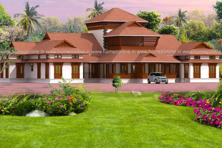 Kerala style nalukettu house