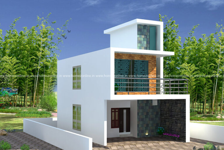 Low cost house on box style