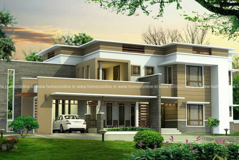 Modern flat roof architecture