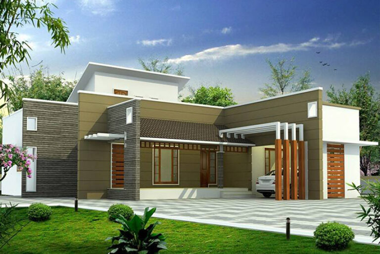 Modern single floor house design