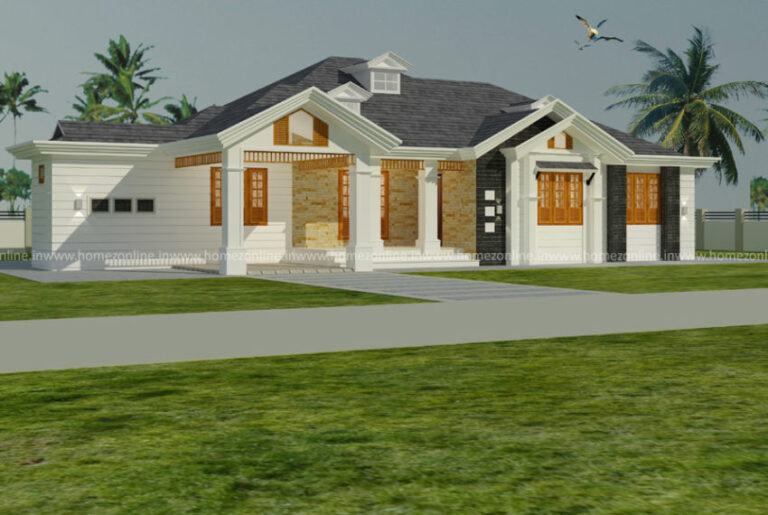 Sloping roof home design