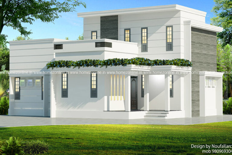 Stunning flat roof home design