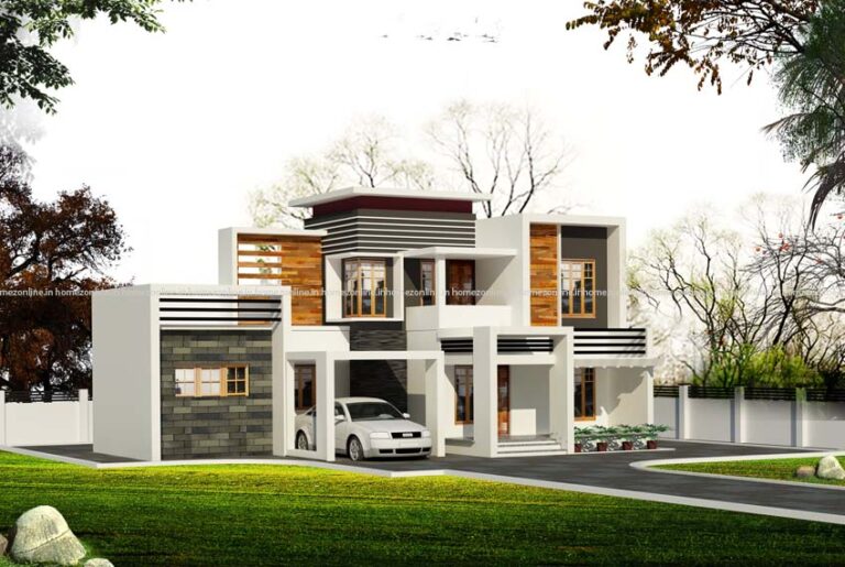 Impressive flat roof home