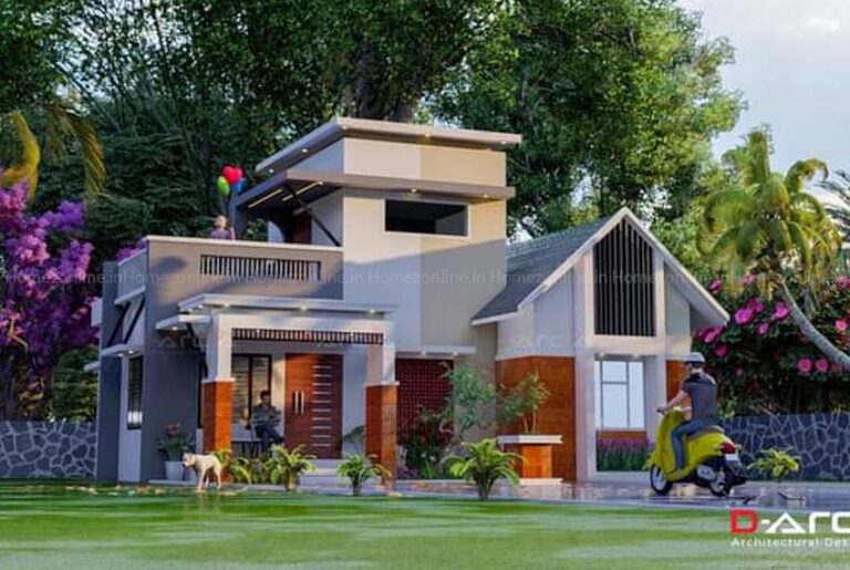 Single floor home design with attractive exterior