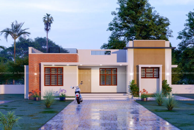 Simplex one-storey home design with cute exterior