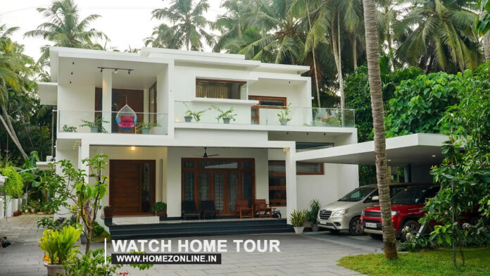 Beautiful contemporary flat roofing home design