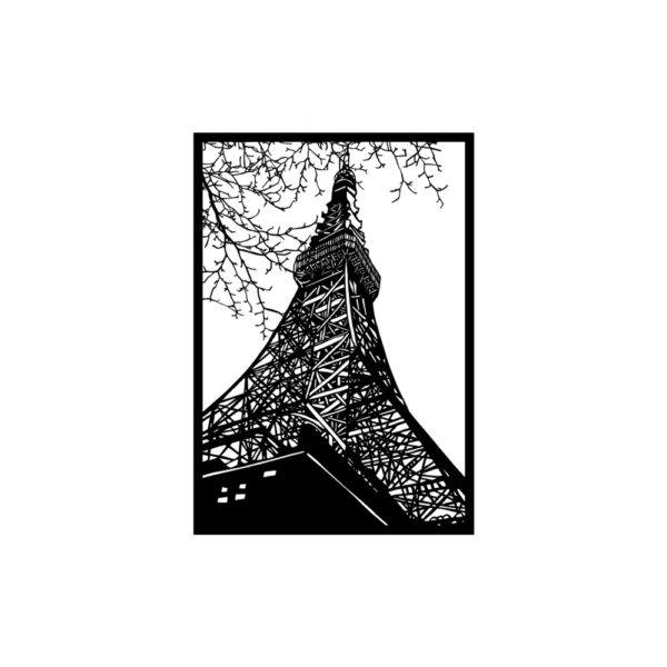 Eiffel tower metal wall decor for living, hall and bedroom