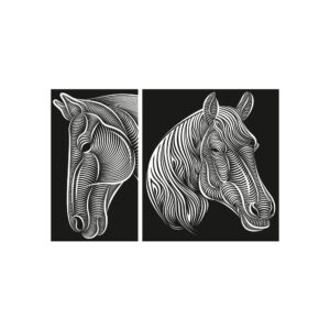 Metal horse 3D wall art for living, hall and bedroom