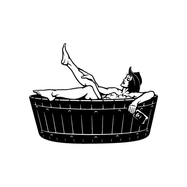 Metal wall decor a girl in bathtub for living, hall and bedroom