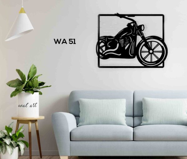 motorcycle metal wall decor.mockup