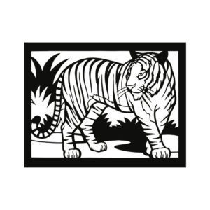 Tiger metal wall art for living, hall and bedroom