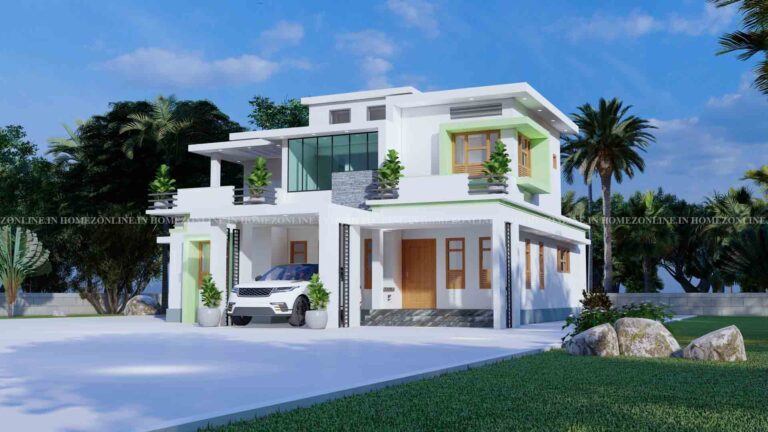 double stotey home with aesthtic exterior design