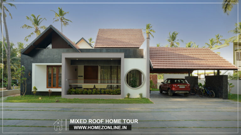 Modern and traditional mixed roof home