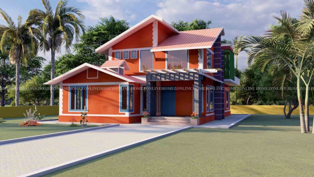Slop roofing double storey home design