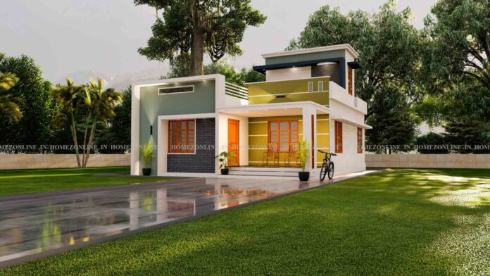 Small one storey home design with cute exterior design Small one storey home design with cute exterior design