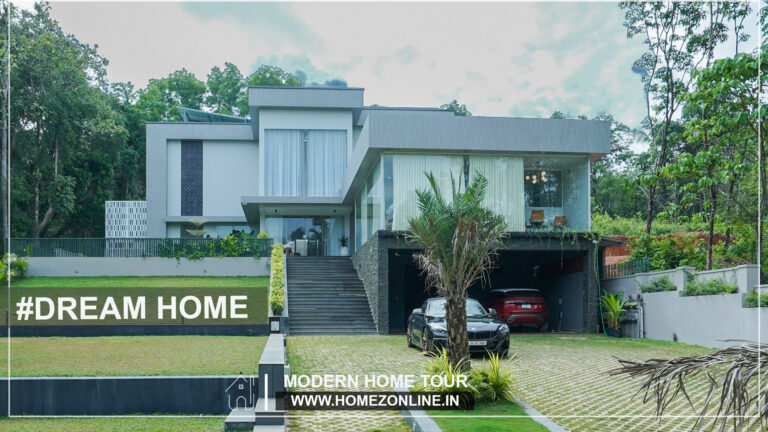 Modern contemporary home with beautiful interior, home theater and patio